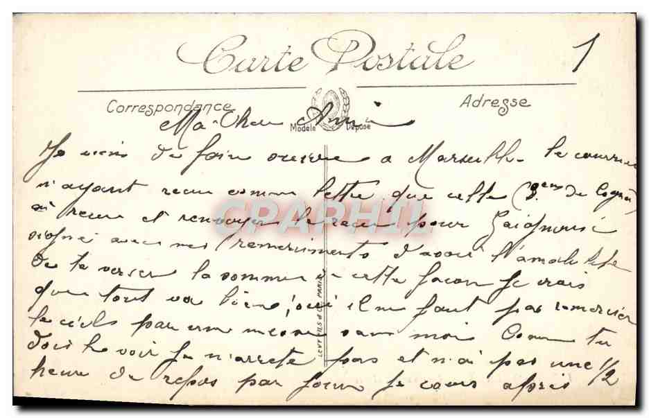 CPA Bordeaux Le Grand Theatre — Verso