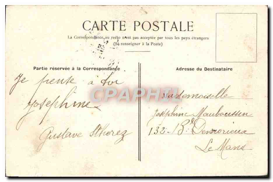 CPA Fantaisie Femme Couple  — Rückseite