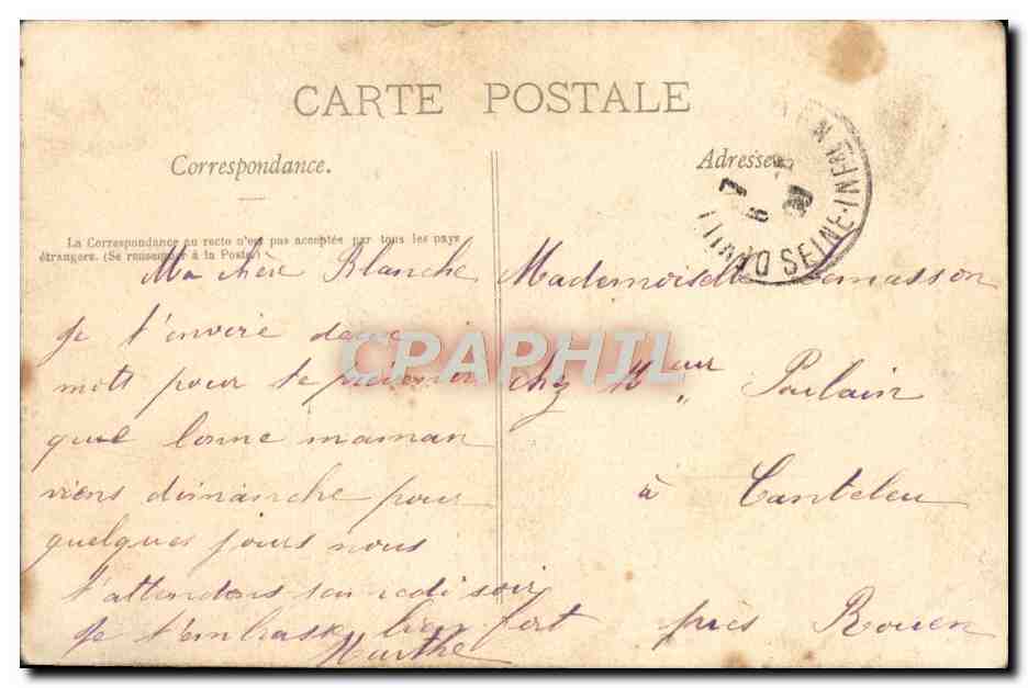 CPA Mathurin en Bordee Marin  — Rückseite