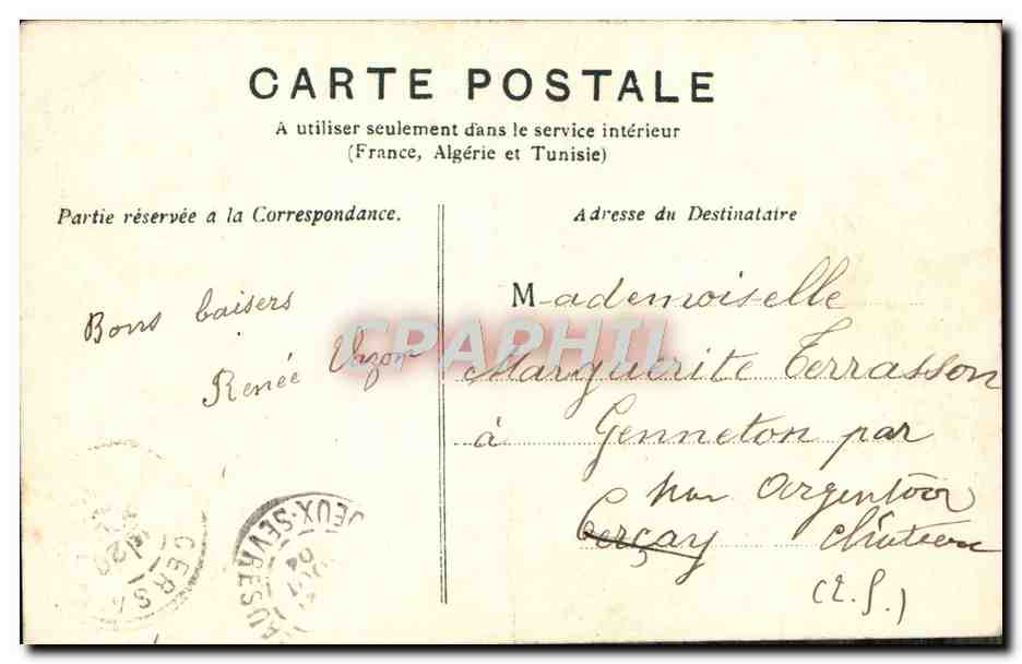 CPA Bebe au Rouet Enfant Fileuse — Rückseite