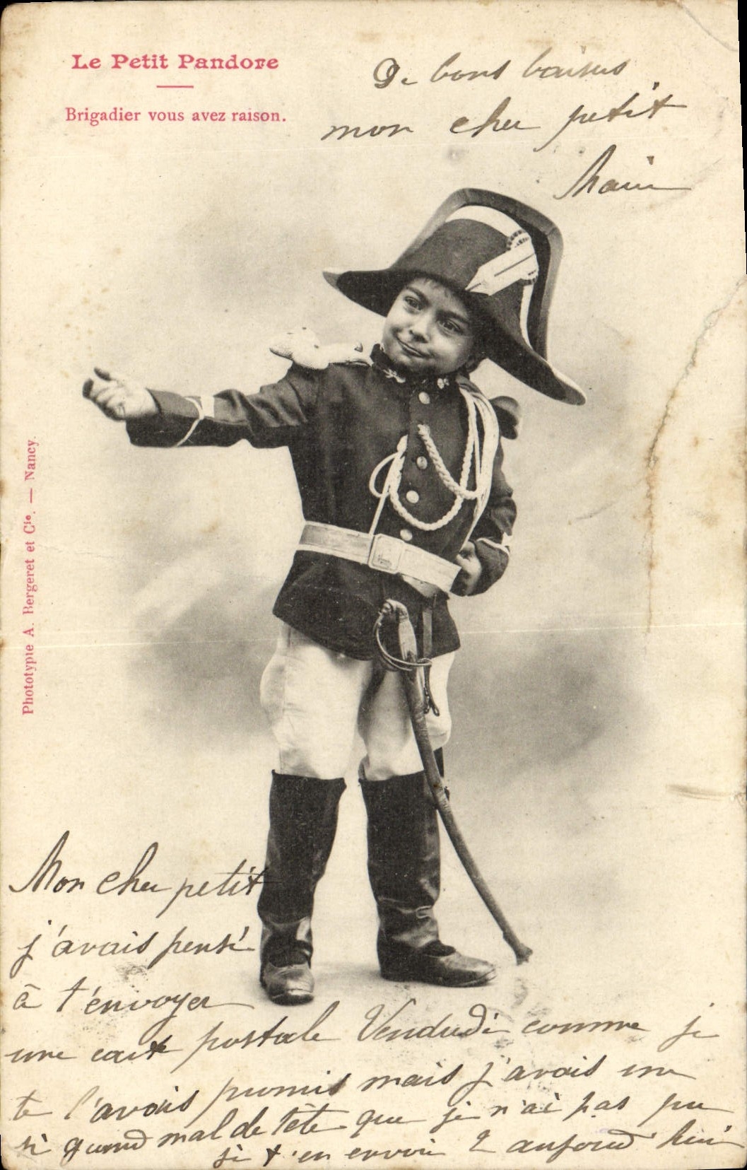 CPA Le Petit Pandore Brigadier Vous Avez Raison Enfant