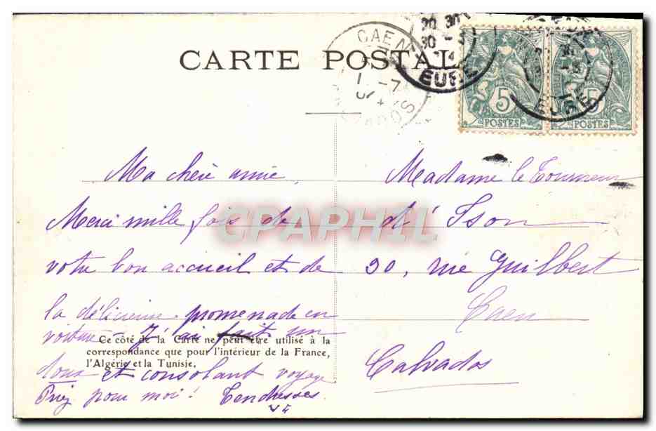 CPA Le Grand Frere Enfants — Rückseite