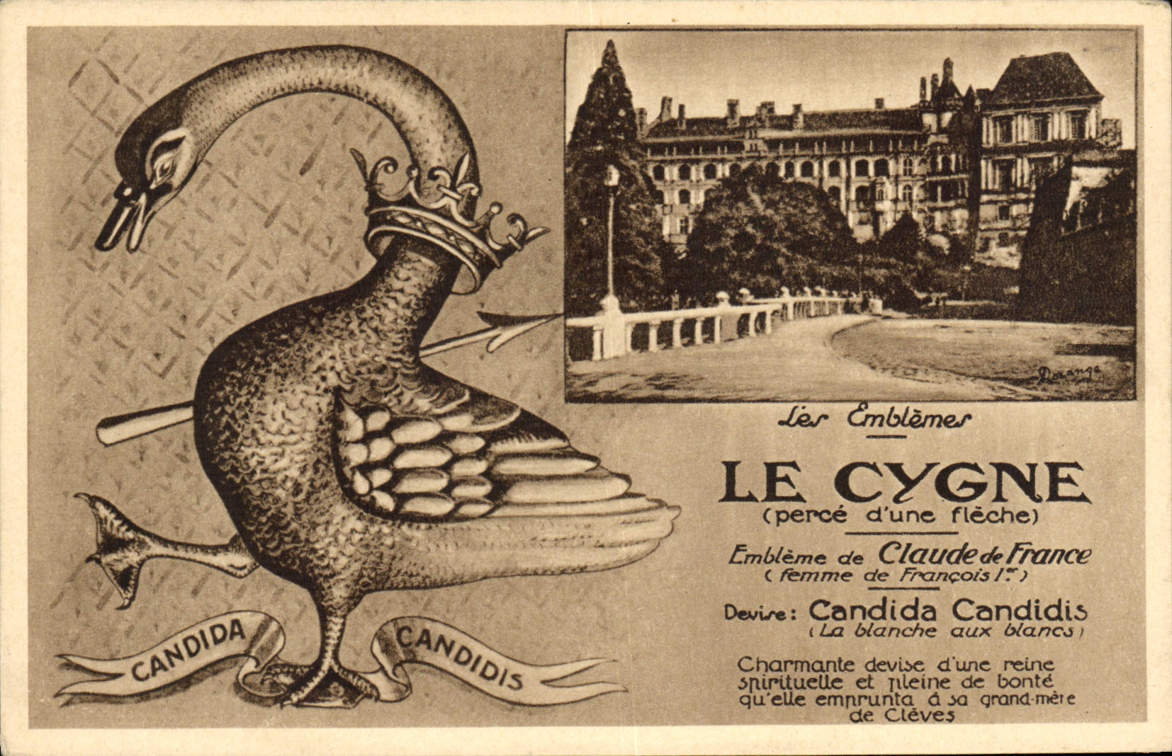 Le Cygne — Emblème de Claude de France — R. Dorange, Tours