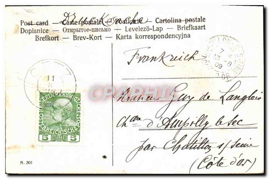 CPA Fantaisie Enfant Folklore Autriche  — Rückseite
