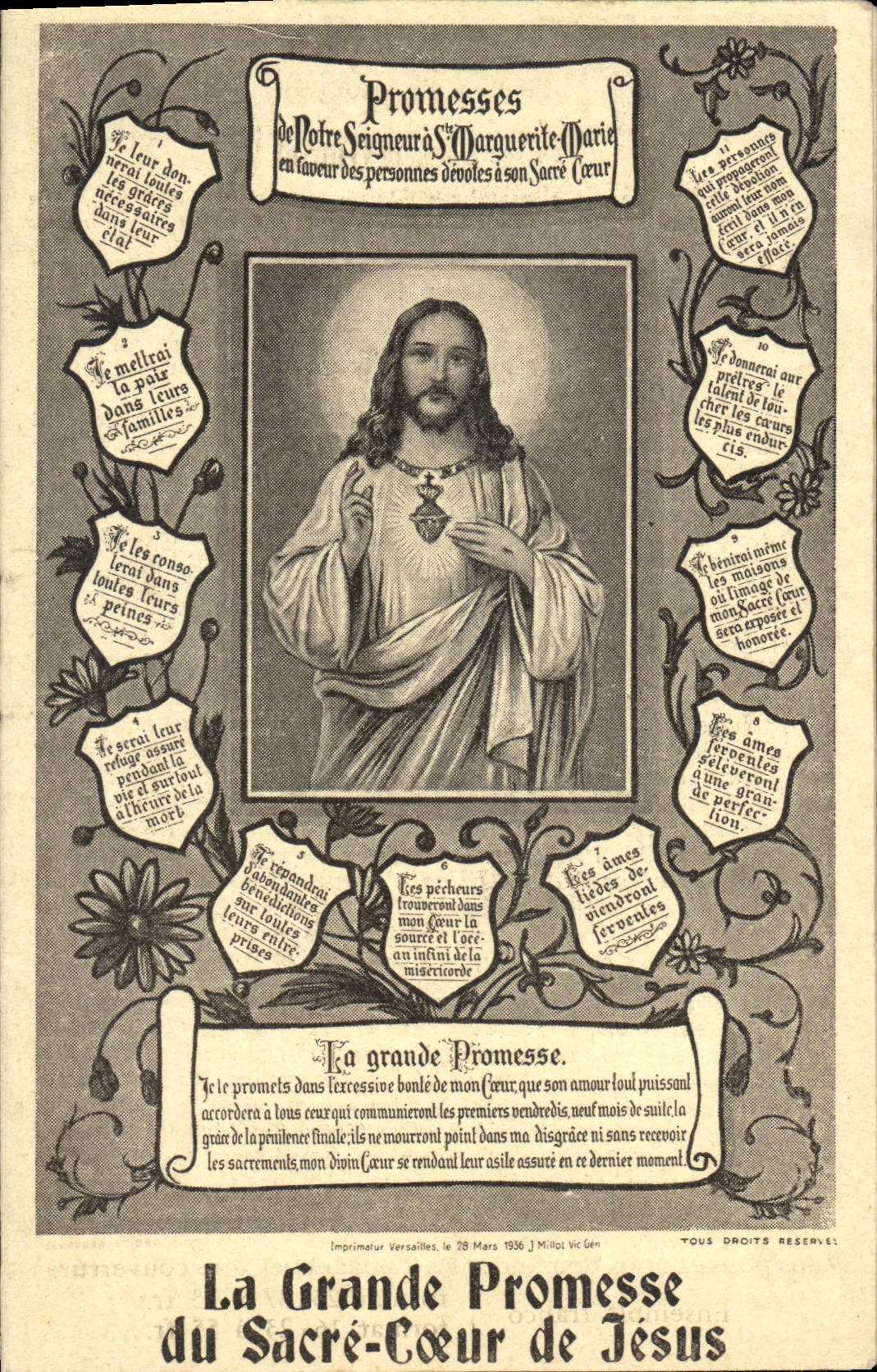 Livret La Grande Promesse du Sacre Coeur de Jesus Marie 