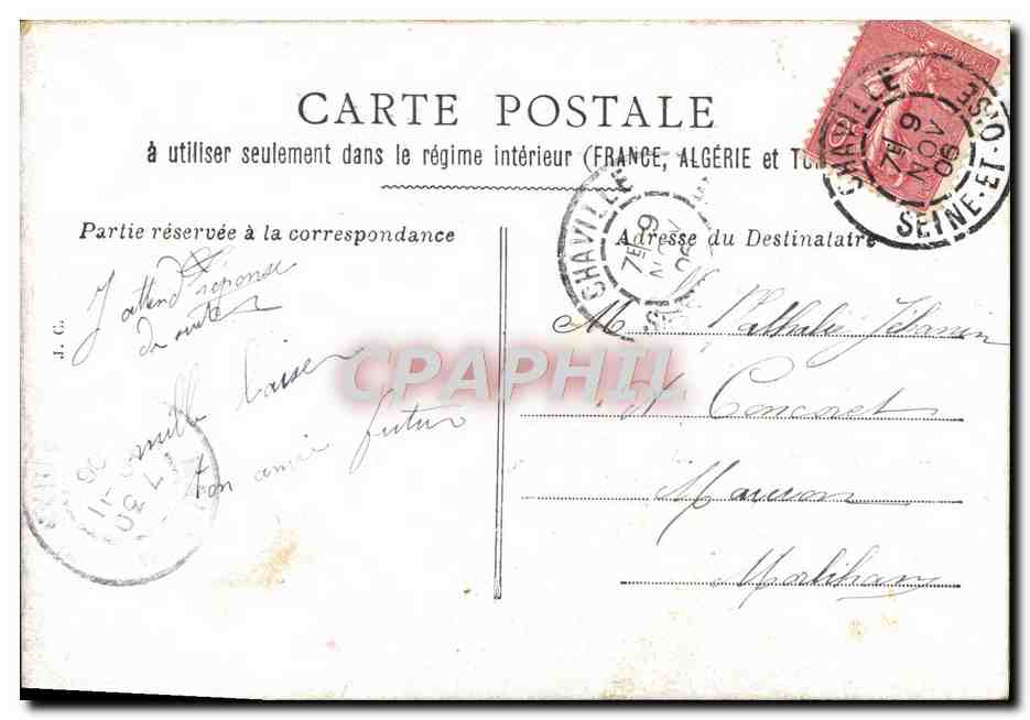 CPA Fantaisie Femme — Rückseite