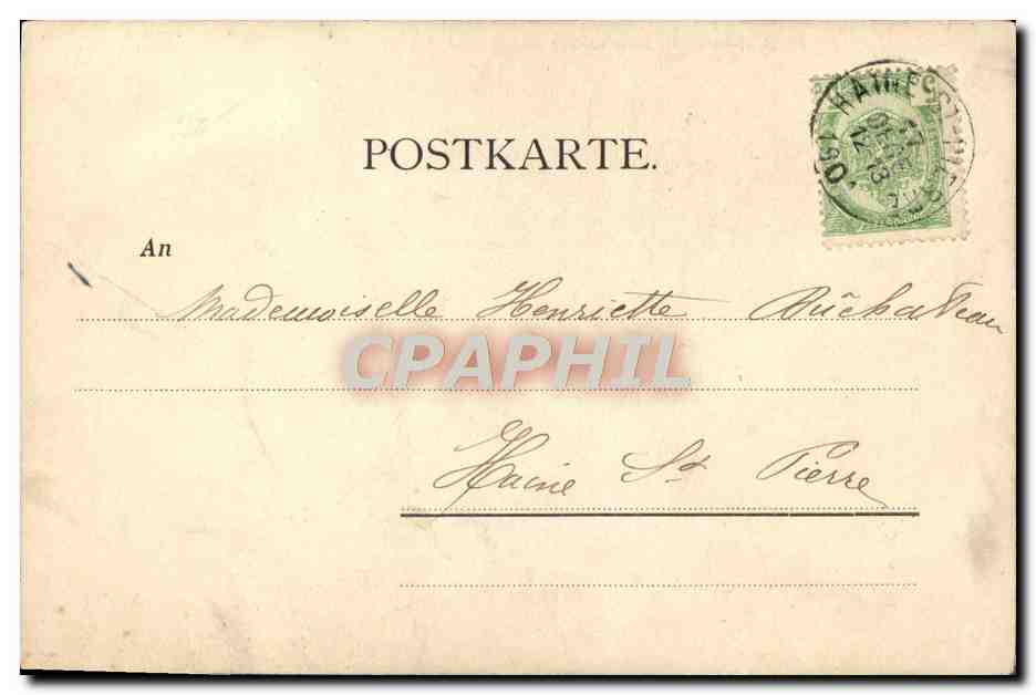 Femme en robe de soirée et chien sur les marches — K. Gampenrieder — Künstler-Postkarte Nr. 1630 — Munich, Kunstverlag A. Ackermann — Verso