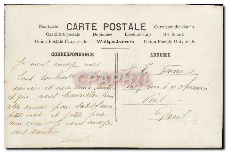 CPA Bonne Annee A Qui Les Demandera Mon Petit Coeur il Aura Enfant Trefle — Rückseite