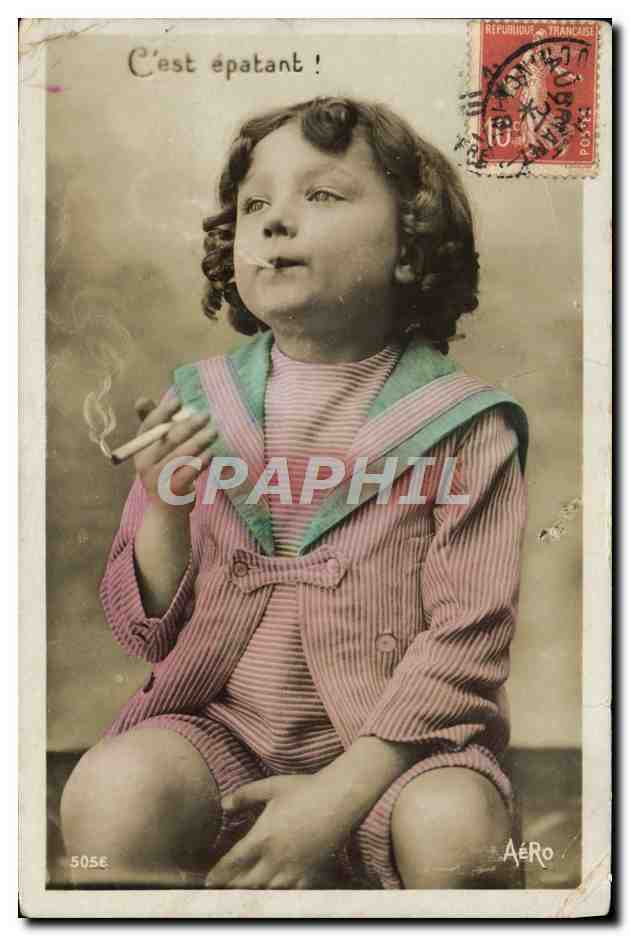 CPA C'Est Epatant Enfant Cigarette Tabac 