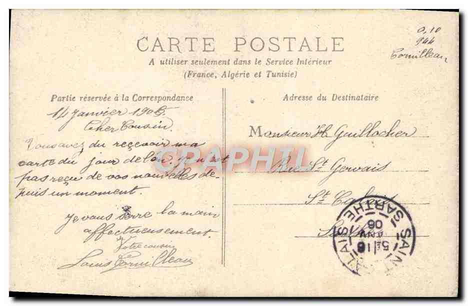 CPA Eh Dites done Catherine Donnez moi S'il Vous Plait Femme — Rückseite