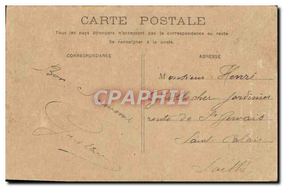 CPA Fantaisie Femme Balancoire — Rückseite