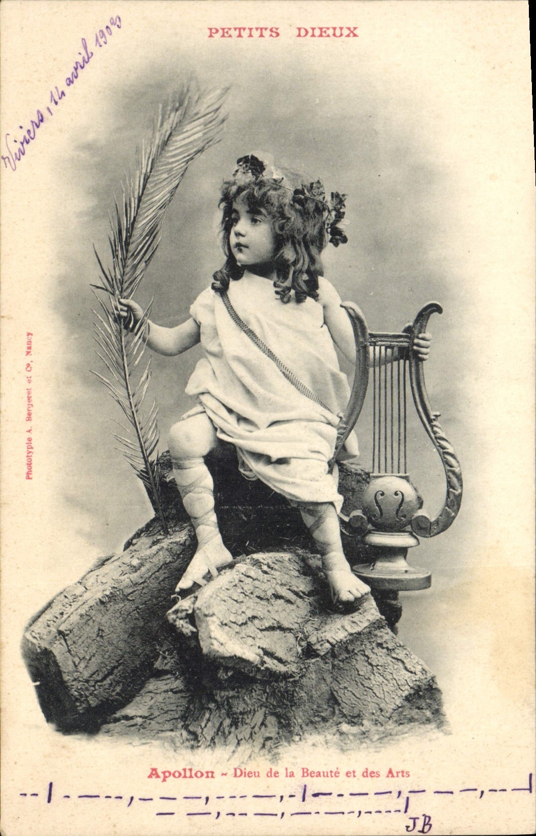 CPA Fantaisie Enfant Petits Dieux Lyre Apollon 