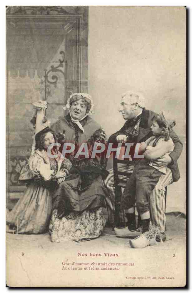 CPA Fantaisie Enfants Grands parents Nos bons vieux Folklore 