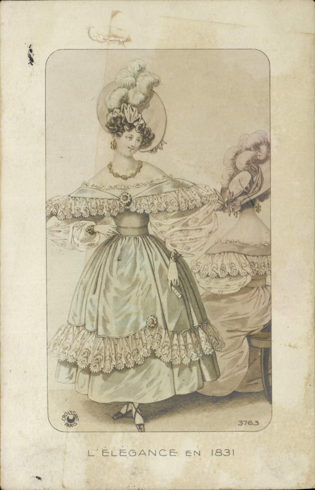 CPA Fantaisie Femme L'elegance en 1831