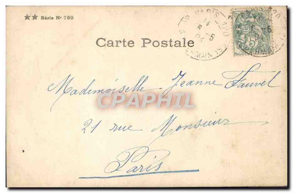 CPA Fantaisie Le Christ des Tribunaux  — Verso