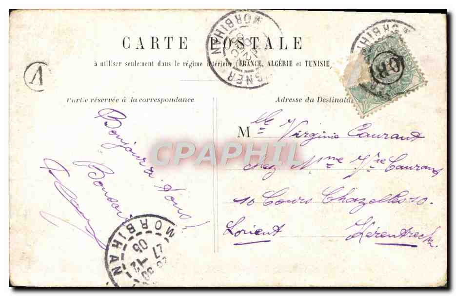 CPA Fantaisie Les petites mains d'une adoree — Verso