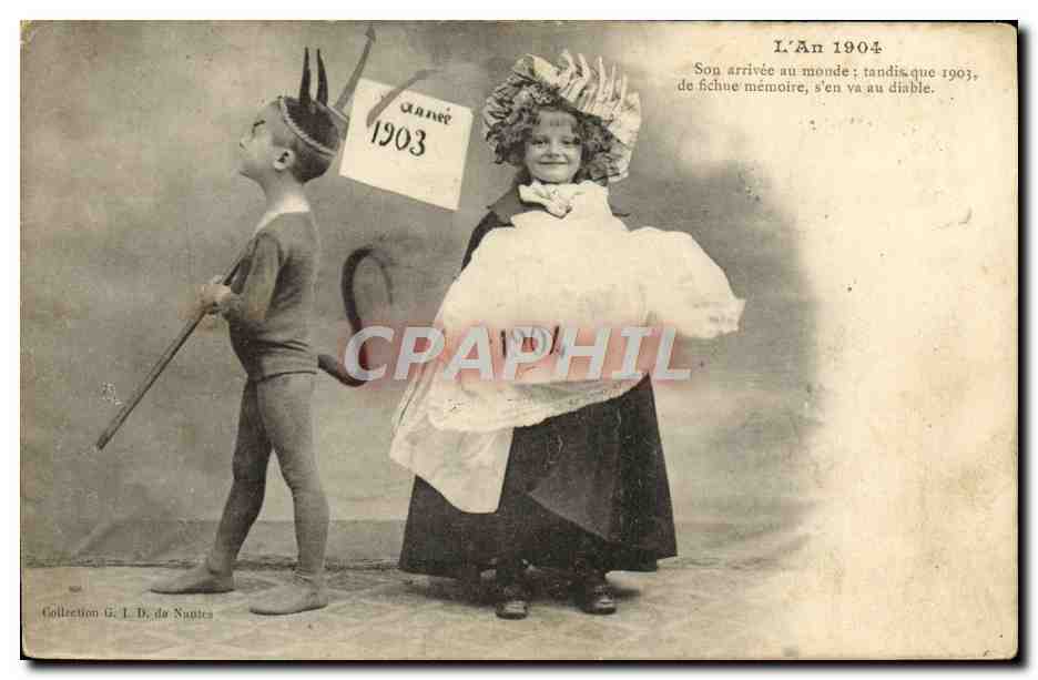 CPA Fantaisie Enfants Diable L'an 2004 