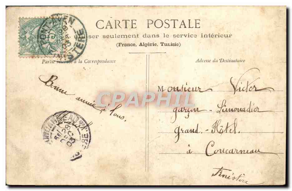 CPA Fantaisie Enfants Diable L'an 2004  — Verso