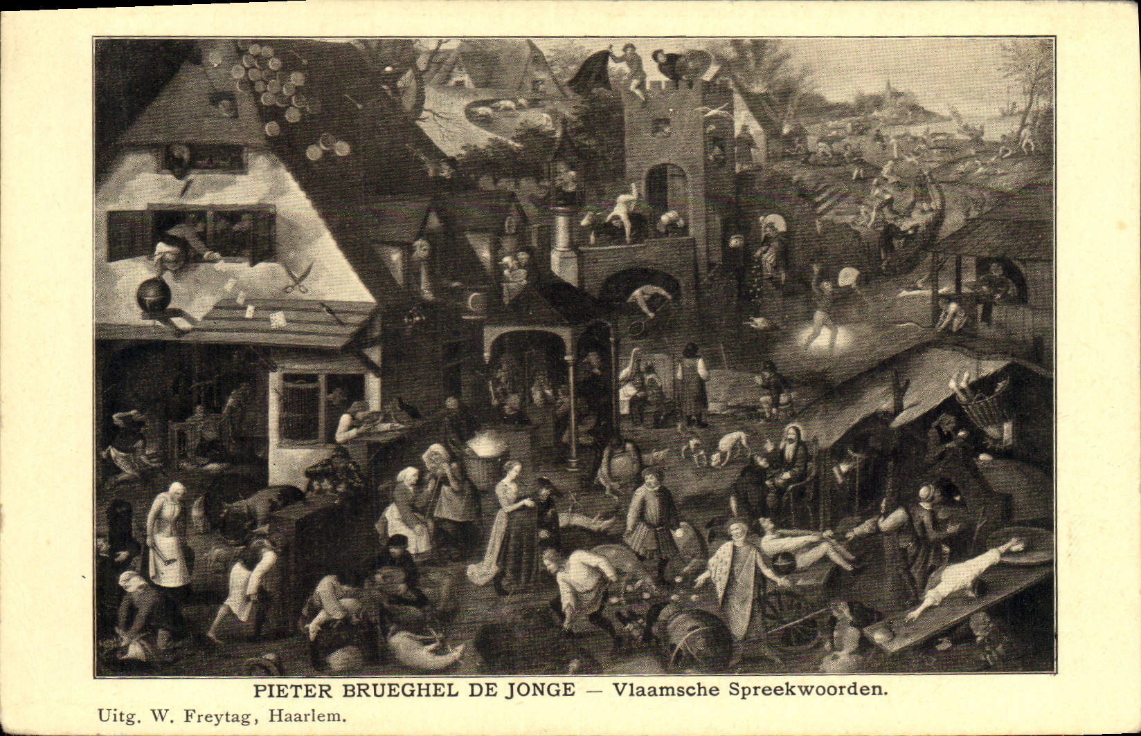 CPA Pieter Brueghel De Jonge Vallmsche Spreekwoorden