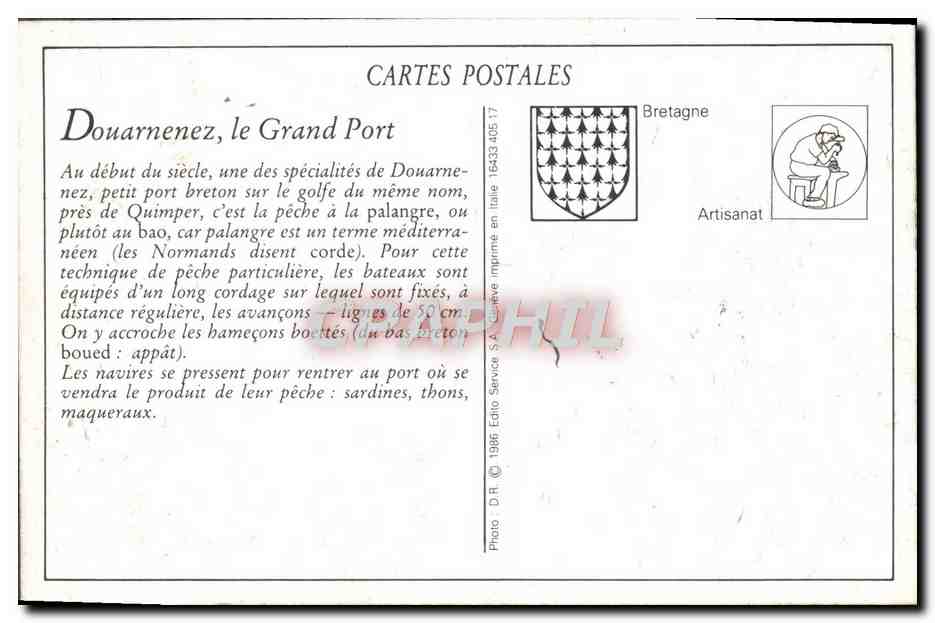 REPRO Douarnenez Le Grand Port Bateaux — Rückseite