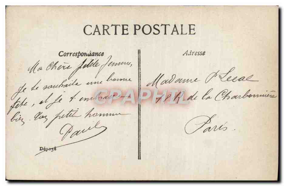 CPA Fantaisie Enfant — Rückseite
