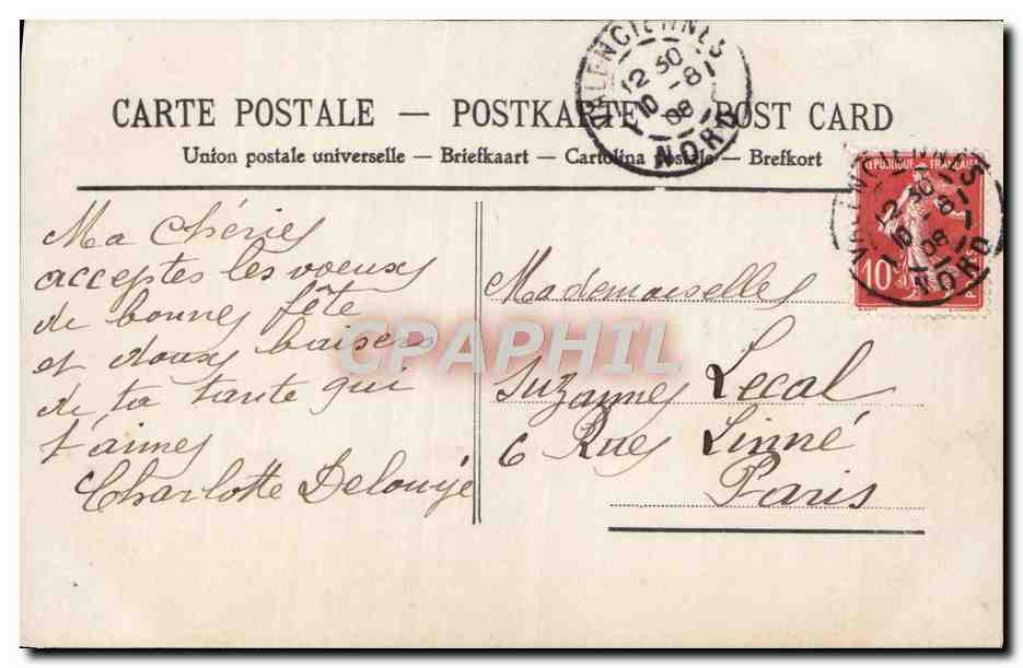 CPA Bonne Fete Femme — Rückseite