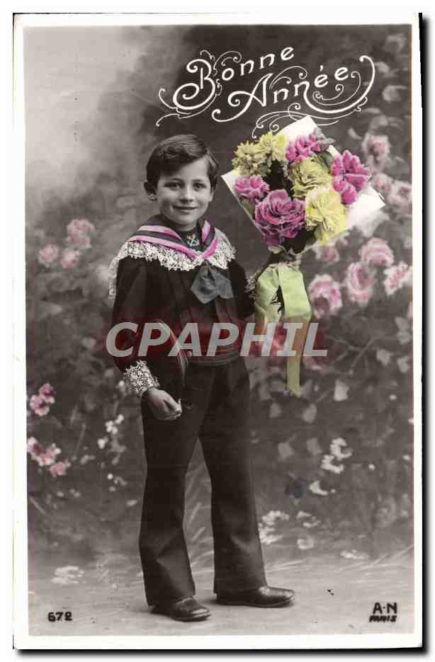 CPA Bonne Annee Enfant Marin 