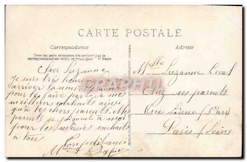 CPA Bonne Annee Enfant Marin  — Verso