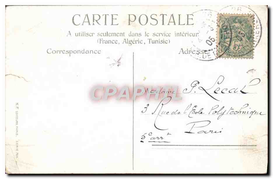 CPA Fantaisie Fleurs  — Rückseite