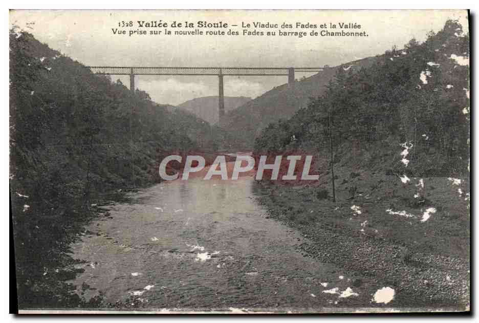 CPA Vallee de la Sioule Viaduc des Fades et la Vallee Barrage de Chambonnet 