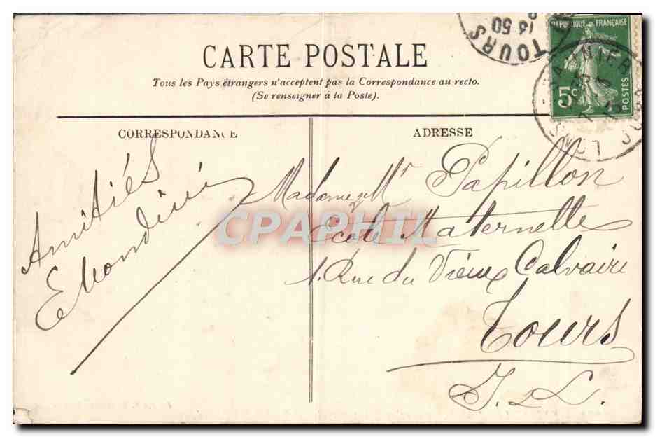 CPA Salines Les Bains Quartier Saint Maurice et Fort Saint Andre — Rückseite
