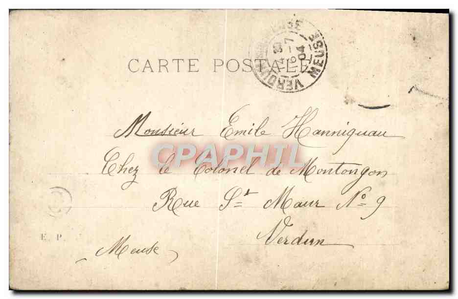 CPA Fantaisie Femme Harpe  — Rückseite