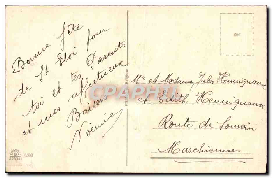 CPA Fantaisie Fleurs  — Verso