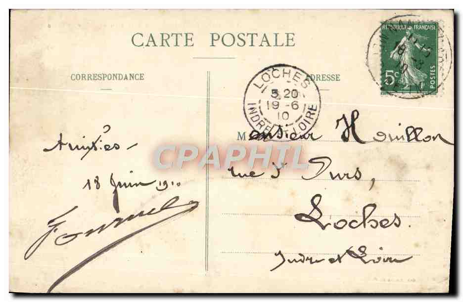 CPA Nancy Palais du Gouvernement et Eglise St-Epvre — Verso