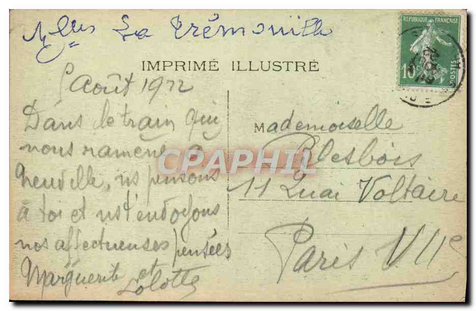 CPA Chateau Regnault Les Quatre Fils Aymon La Roche Branlante — Rückseite