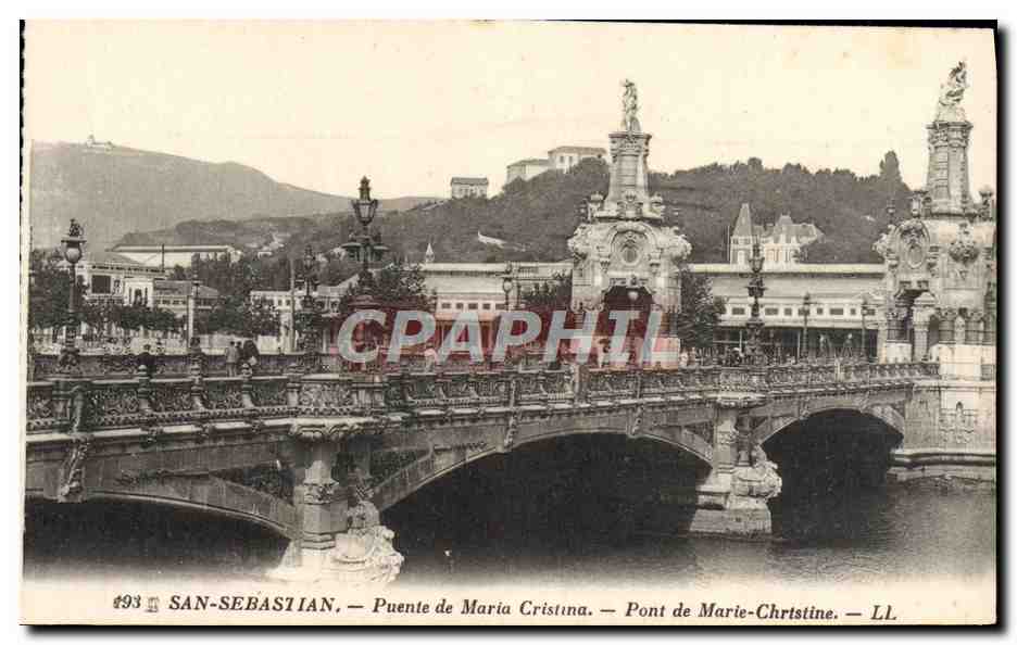 CPA San Sebastian Puente de Maria Cristina Pont de Marie Christine