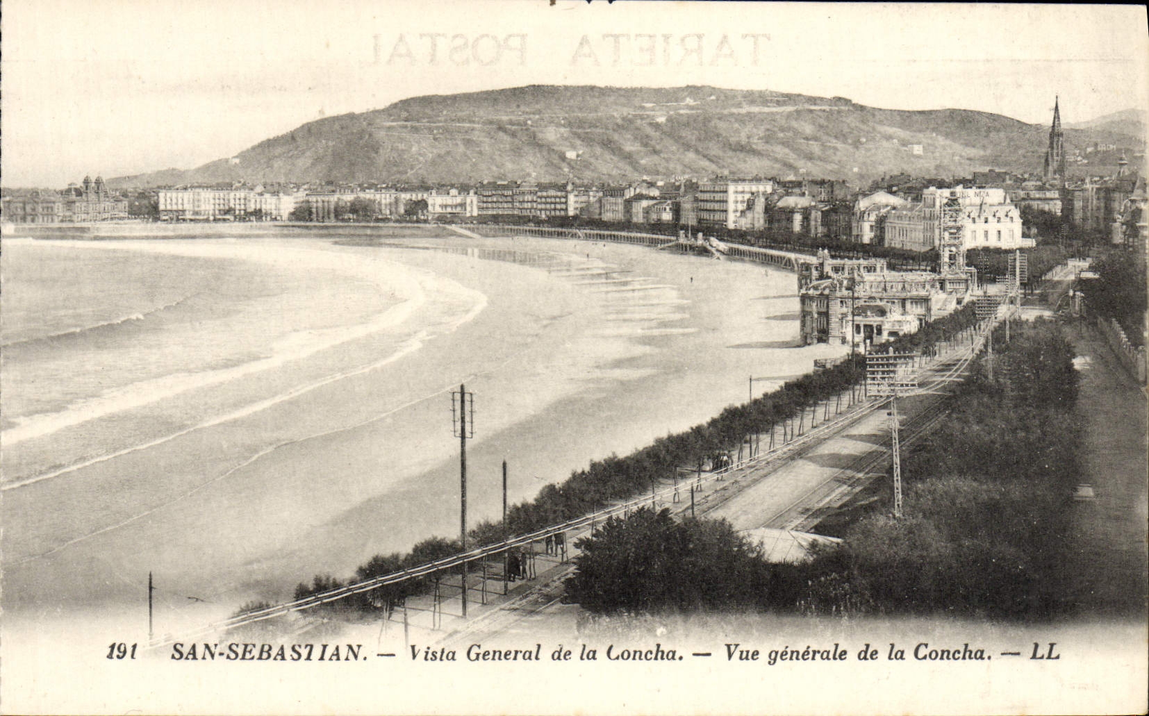 CPA San Sebastian Vista General de la Concha Vue Generale de al Concha