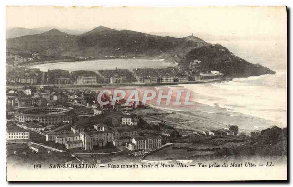 San-Sebastián — Vista scattata dal Monte Ulia — editore LL