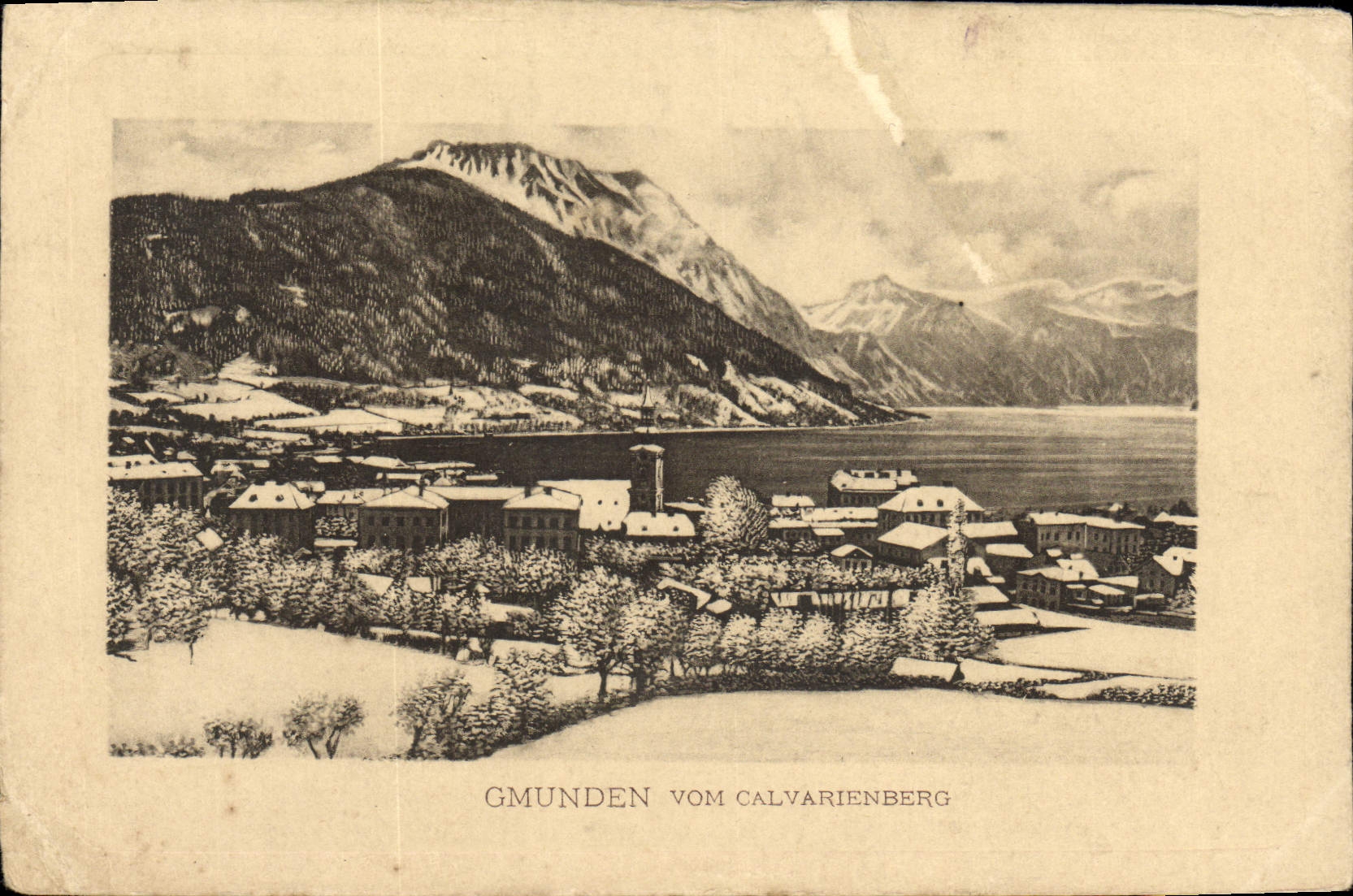 CPA Gmunden Vom Calvarienbero