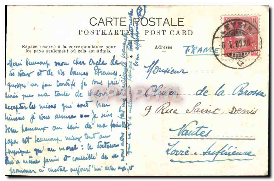 CPA Paysage d'hiver — Rückseite
