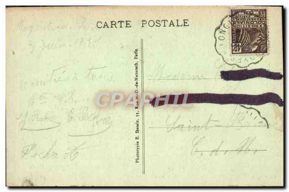 CPA Nogent sur Seine L'Eglise — Back