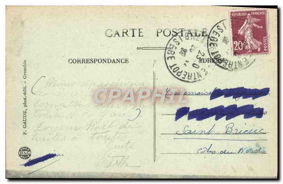 CPA Environs de Grenoble La Tour Sans Venin — Verso