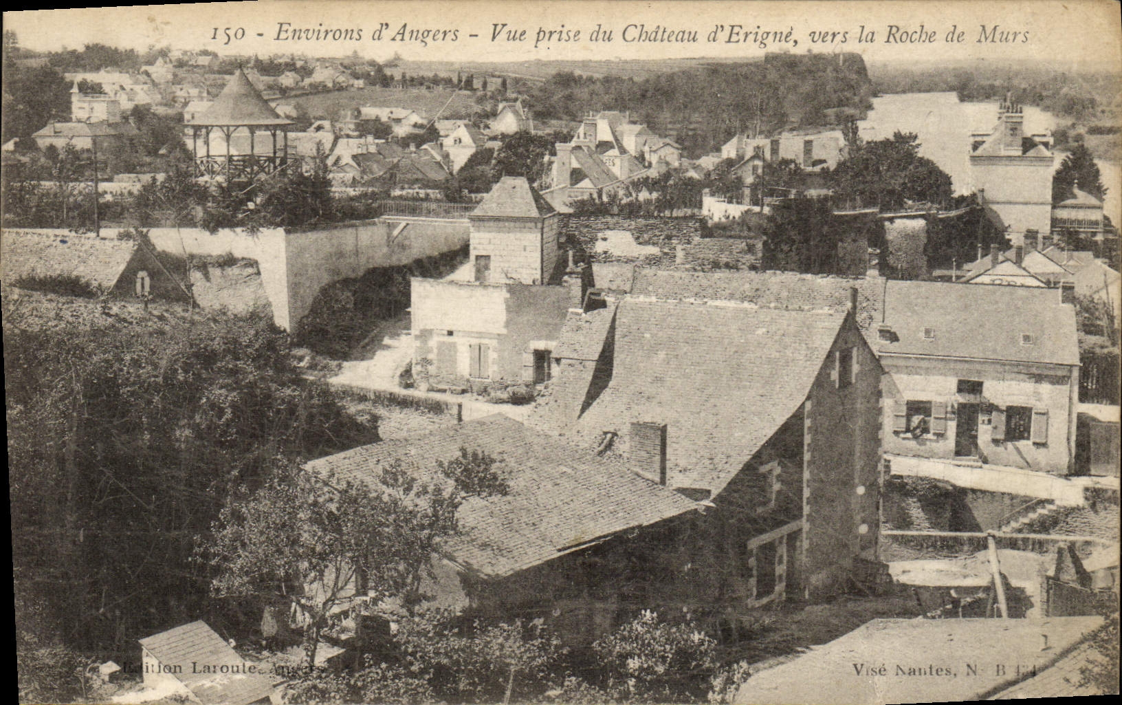 CPA Environs d'Angers Vue prise du Chateau d'Erigne vers la Roche de Murs