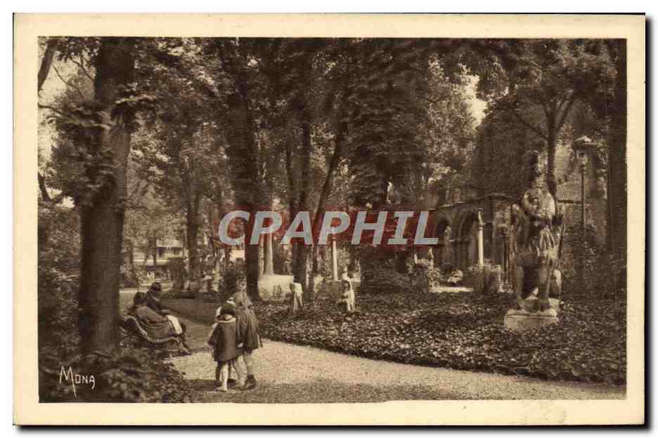 CPA Les Petits Tableaux De Paris Hotel De Cluny Le jardin des thermes