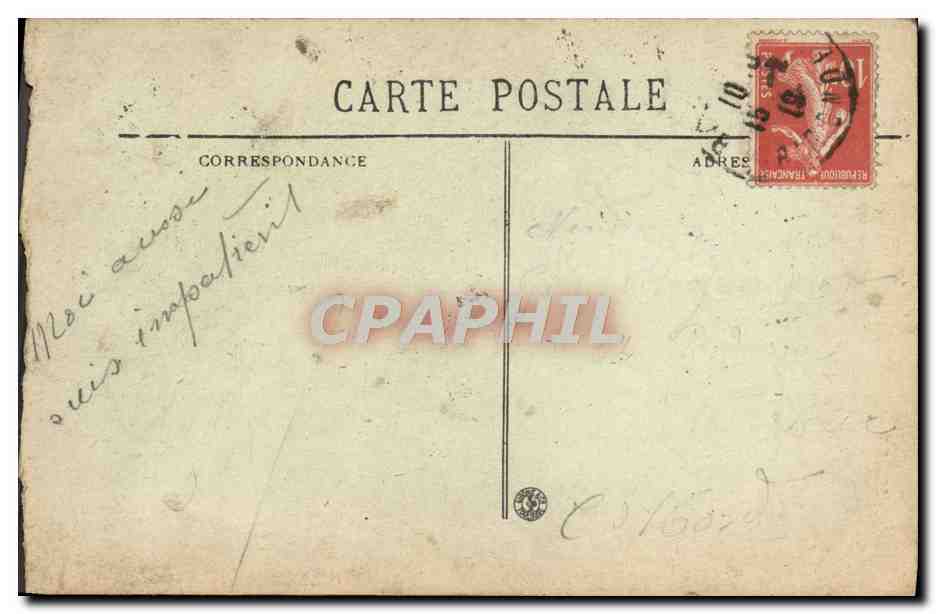 Bordeaux — La Grosse Cloche — BR-314, éditée par la Maison Riouard — Verso