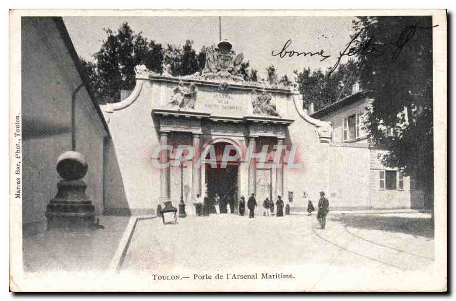 CPA Toulon Porte De l'Arsenal Maritime Militaria