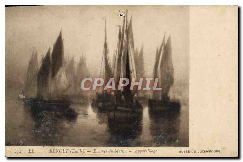 CPA Renouf Brumes Du Malin Appareillage Musee Du Luxembourg Bateaux 