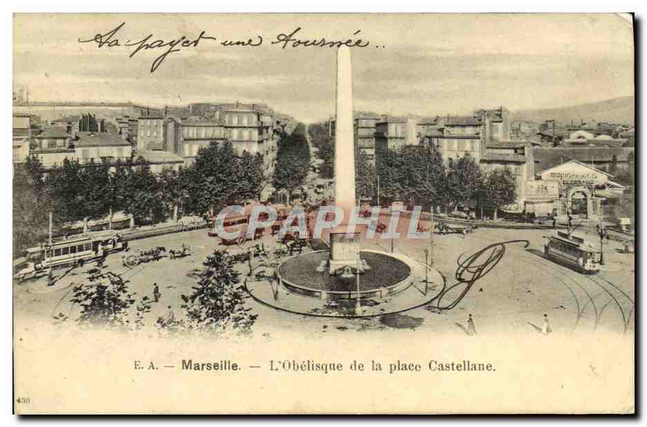 CPA Marseille L'Obelique De La Place Castellane