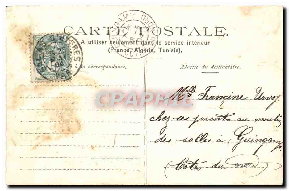 CPA Marseille L'Obelique De La Place Castellane — Rückseite