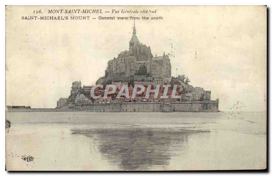 CPA Mont Saint Michel Vue Generale Cote Sud 